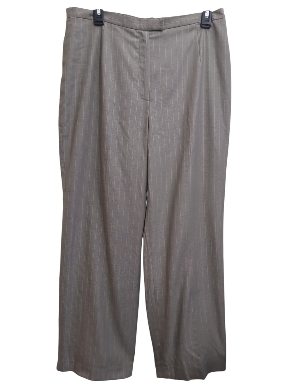 VTG Y2K Talbots Petites Wool Silk Pinstripe Pant Suit 14 Grey Quiet Luxury Corp - Picture 9 of 14